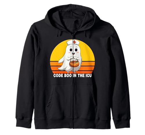 Code Boo In The ICU Nurse Halloween-T-Shirt für Damen Kapuzenjacke von Code Boo For You