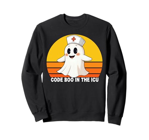 Code Boo In The ICU Nurse Halloween-T-Shirt für Damen Sweatshirt von Code Boo For You