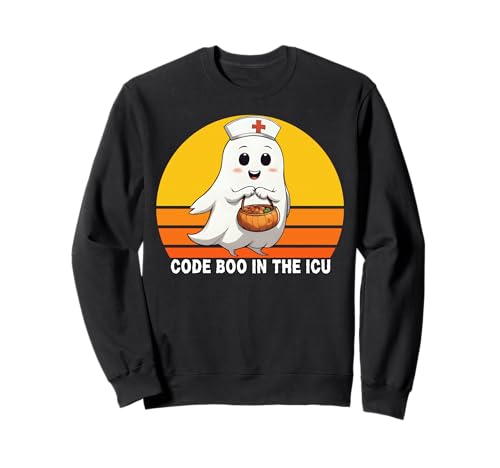 Code Boo In The ICU Nurse Halloween-T-Shirt für Damen Sweatshirt von Code Boo For You