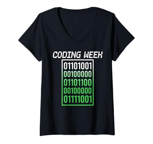 Damen Nationale Coding Week T-Shirt mit V-Ausschnitt von Code Culture Studio