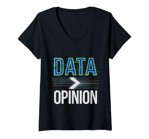 Damen Data > Opinion --- T-Shirt mit V-Ausschnitt Damen Data > Opinion --- T-Shirt mit V-Ausschnitt von Code-Driven Programmer Mindset