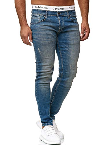 Code47 Designer Herren Jeans Hose Regular Skinny Fit Jeanshose Basic Stretch 613 Dirty Blue Used 32/32 von Code47