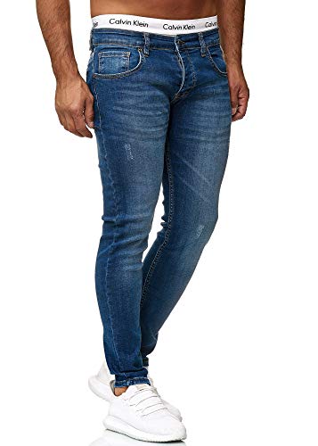 Code47 Designer Herren Jeans Hose Regular Skinny Fit Jeanshose Basic Stretch 614 Light Blue Used 34/32 von Code47