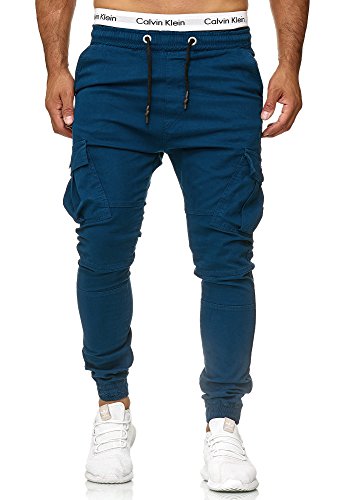 Code47 Herren Chino Jogg Jogger Jeans Slim Fit Cargo Stretch W29-W38 Navy W33 L32 von Code47