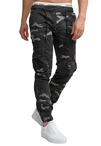 Code47 Herren Chino Pants | Jeans | Skinny Fit | Modell 3301 Schwarz Camouflage 38 von Code47