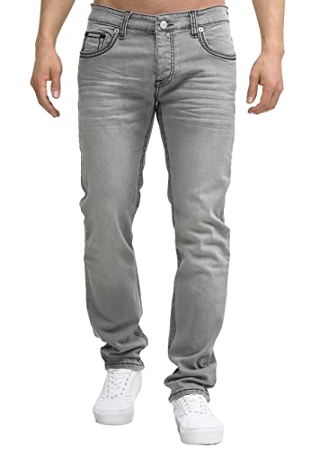 Code47 Herren Jeans Hose Regular Fit Männer Bootcut Denim Five Pocket Thick Seam Designer Modell 903 Grey 29 von Code47