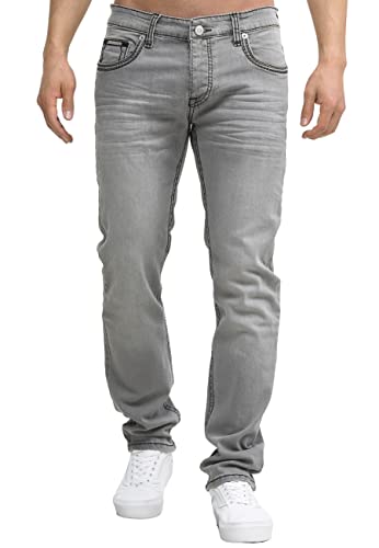 Code47 Herren Jeans Hose Regular Fit Männer Bootcut Denim Five Pocket Thick Seam Designer Modell 903 Grey 33 von Code47