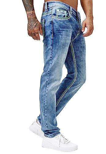 Code47 Herren Jeans Hose Straight Fit Männer Regular Denim Designerjeans 29 von Code47