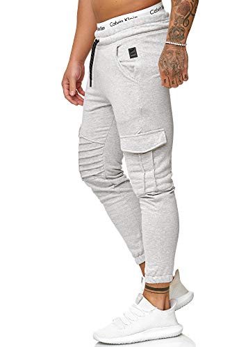 Code47 Herren Jogging Hose Jogger Streetwear Sporthose Modell 1214 Grau S von Code47