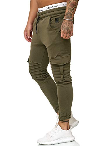 Code47 Herren Jogging Hose Jogger Streetwear Sporthose Modell 1214 Grün M von Code47