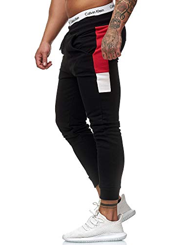 Code47 Herren Jogging Hose Jogger Streetwear Sporthose Modell 1268 Schwarz XS von Code47