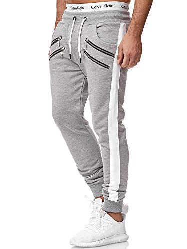 Code47 Herren Jogging Hose Jogger Streetwear Sporthose Modell 1313 Grau S von Code47