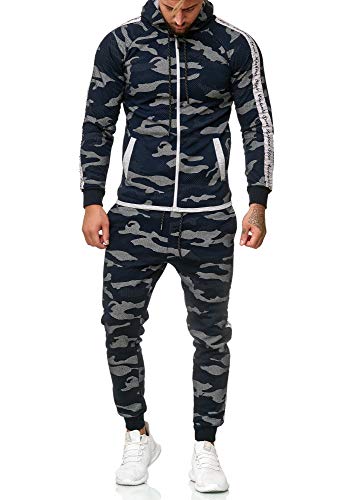 Code47 Herren Jogginganzug Sportanzug Modell 1011 Blau S von Code47