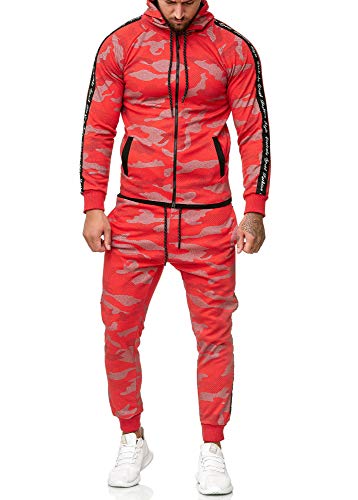 Code47 Herren Jogginganzug Sportanzug Modell 1011 Rot XXL von Code47