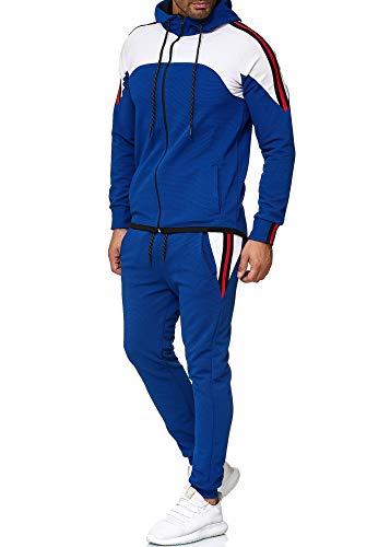 Code47 Herren Jogginganzug Sportanzug Modell 1148 Blau XS von Code47