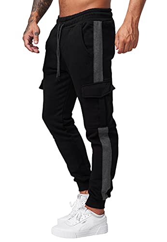 Code47 Herren Jogginghose 1643 Schwarz Anthrazit S von Code47