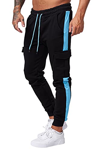 Code47 Herren Jogginghose 1643 Schwarz Türkis S von Code47