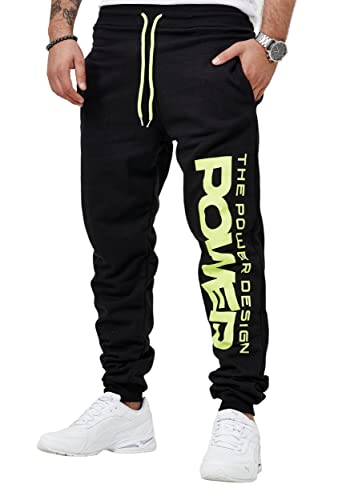 Code47 Herren Jogginghose JG-6000E Schwarz/Neongelb L von Code47