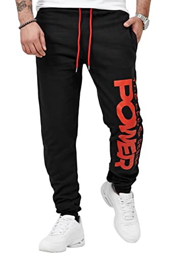 Code47 Herren Jogginghose JG-6000E Schwarz/Rot M von Code47