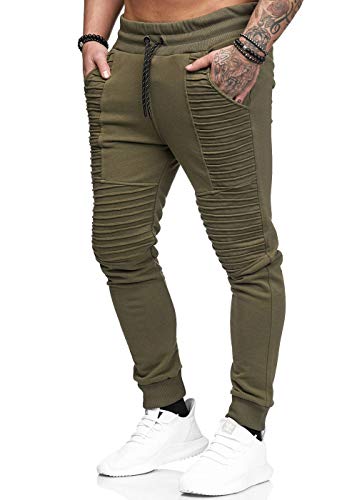 Code47 Herren Jogginghose Sporthose Fitness Sport Jogging Hose Fitness Biker Hose Khaki M von Code47