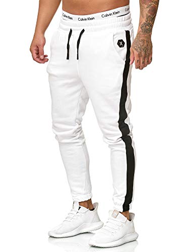 Code47 Herren Jogginghose Sporthose Männer Trainingshose Sweatpants 1211C Weiss XXXXL von Code47