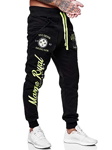 Code47 Herren Jogginghose Sporthose Männer Trainingshose Sweatpants 3628 Schwarz-Gelb M von Code47