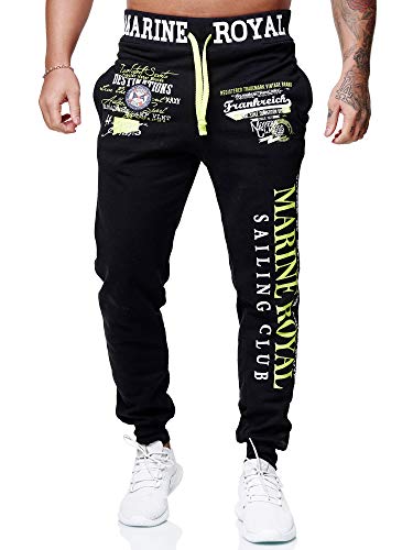 Code47 Herren Jogginghose Sporthose Männer Trainingshose Sweatpants Schwarz-Gelb M von Code47