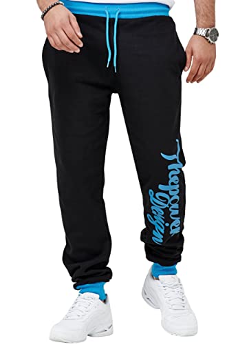 Code47 Herren Jogginghose Trainingshose Freizeihose Fitnesshose Basic Sport Fitness Gym Training Slim Fit Sweatpants JG-4113C Türkis L von Code47