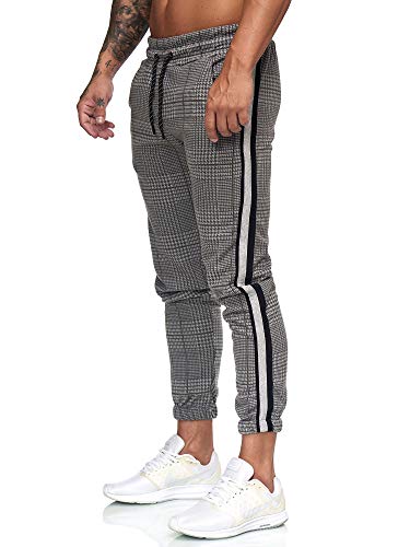 Code47 Herren | Jogginghose | Trainingshose | Sport Fitness | Gym | Training | Slim Fit | Sweatpants Streifen | Jogging-Hose | Stripe Pants | Antrazit XS von Code47