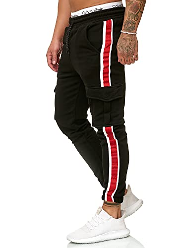 Code47 Herren | Jogginghose | Trainingshose | Sport Fitness | Gym | Training | Slim Fit | Sweatpants Streifen | Jogging-Hose | Stripe Pants | Modell 1224 Schwarz M von Code47