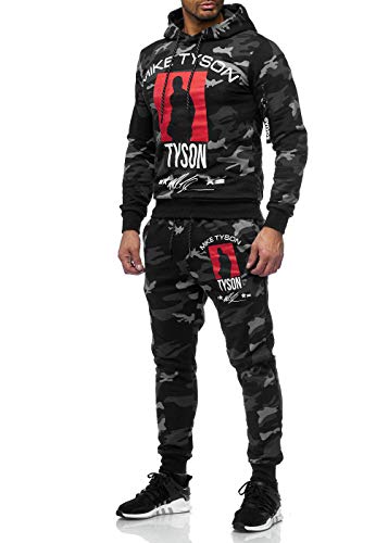 Herren Jogginganzug Sportanzug Modell 979 Camouflage Camou Black S von Code47