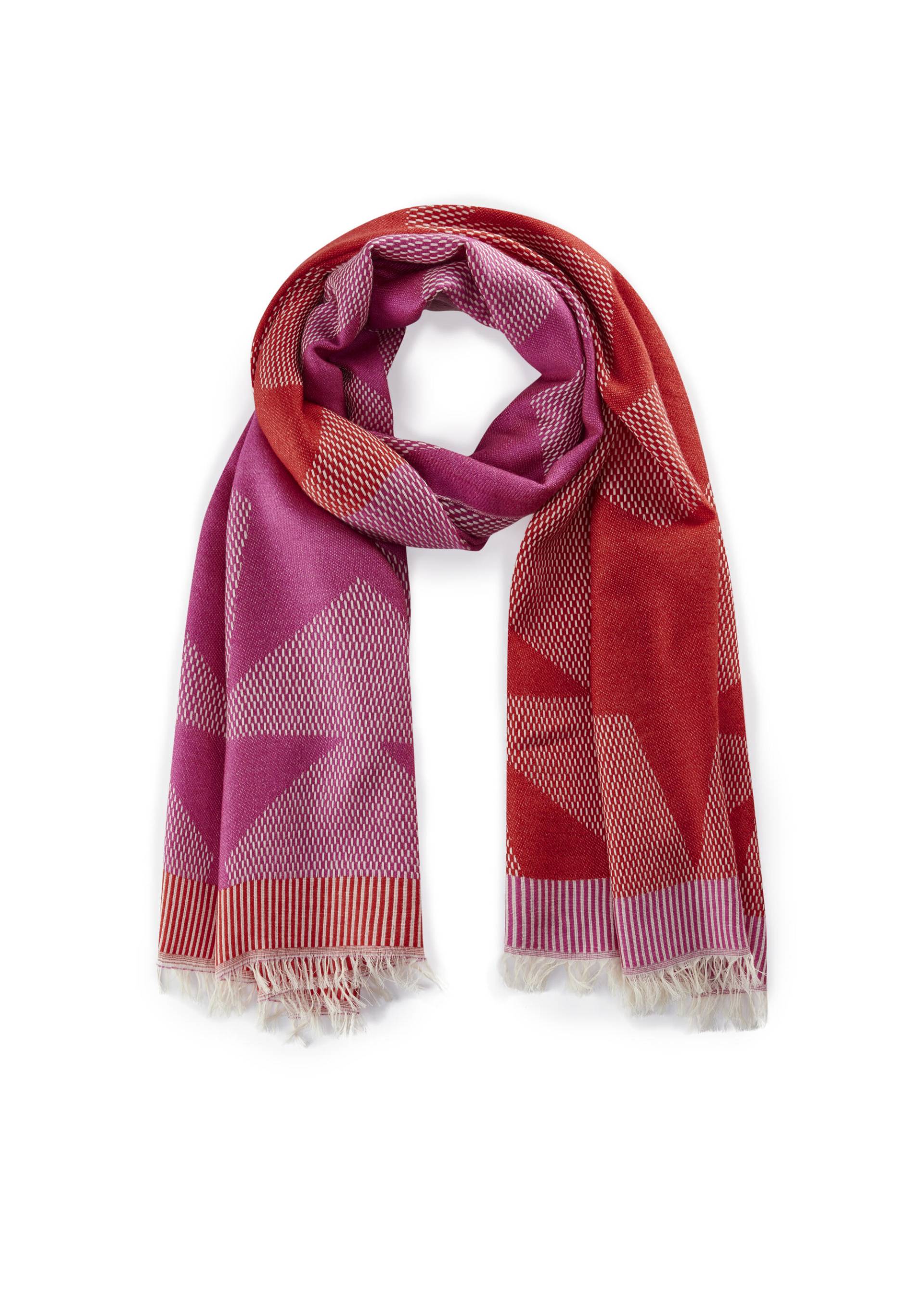 Beidseitig tragbarer Schal mit Stern-Muster pink - Gr. - one size von Codello Lifestyle Accessories GmbH
