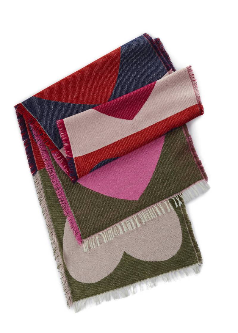 Beidseitig tragbarer Schal mit bunten Herz-Motiven pink - Gr. - one size von Codello Lifestyle Accessories GmbH