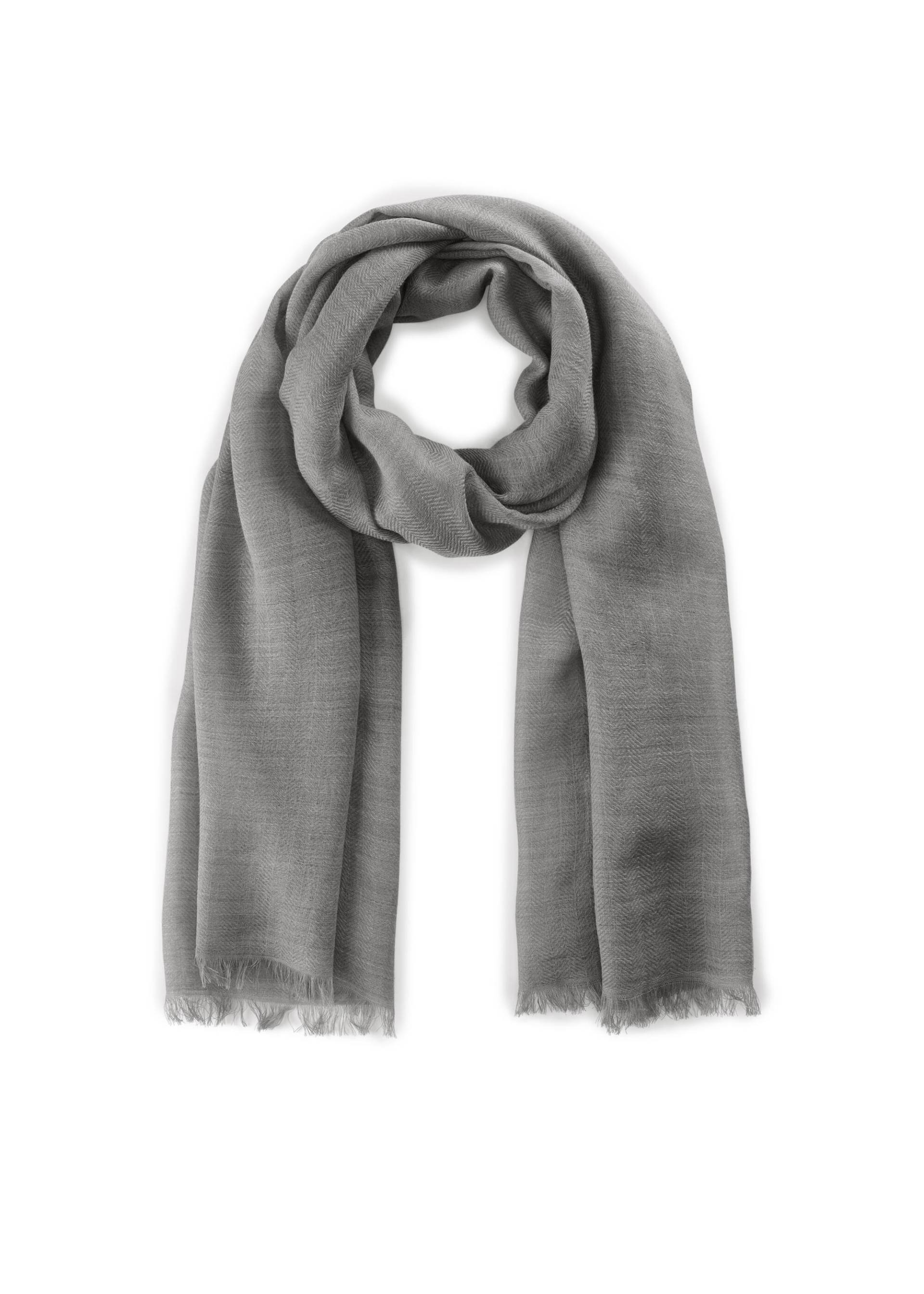 Feiner Schal aus weicher Woll-Mischung mit Metallikgarn grau - Gr. - one size von Codello Lifestyle Accessories GmbH