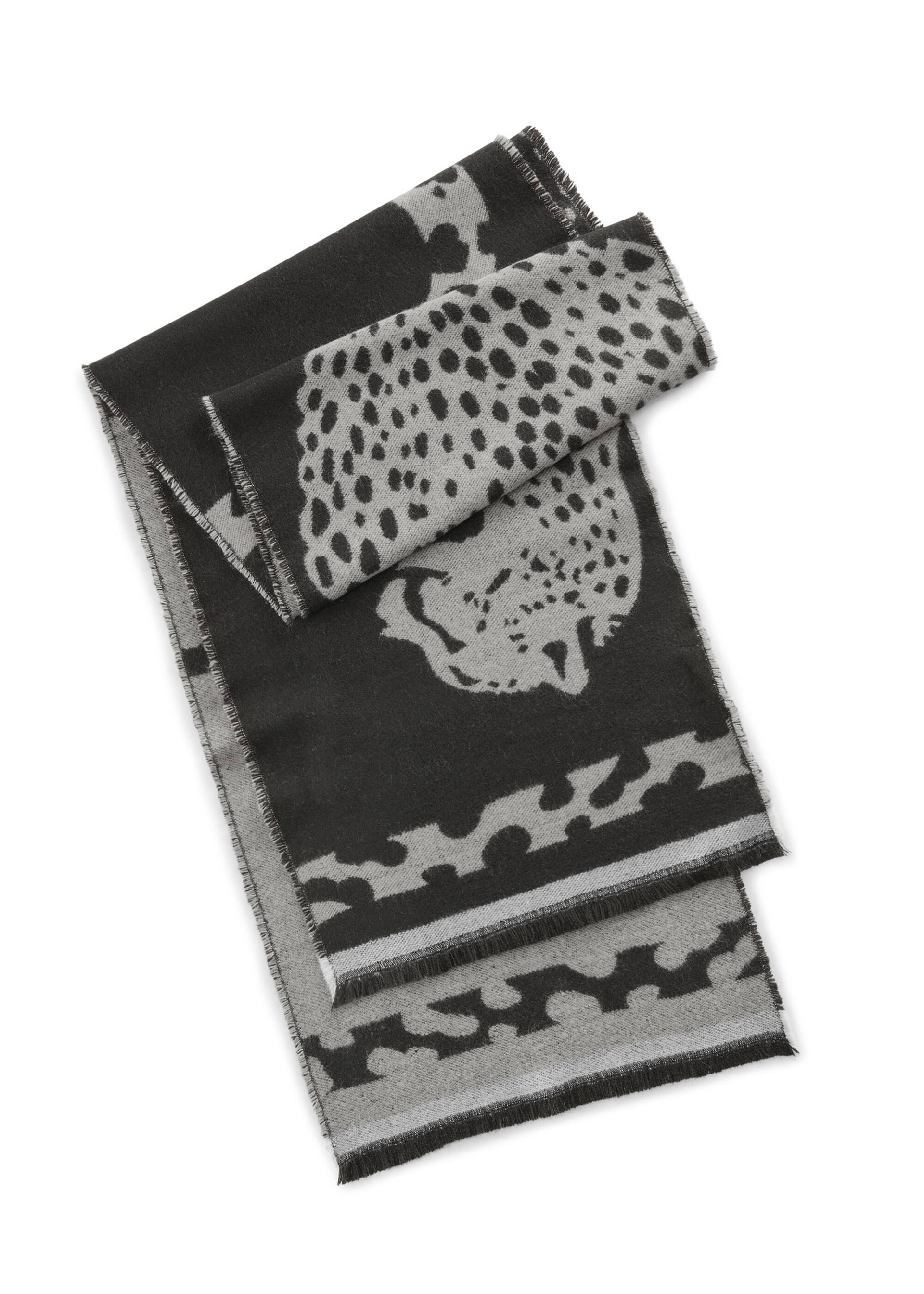 Jacquardschal aus weichem Acryl mit gewebtem Tiermotiv schwarz - Gr. - one size von Codello Lifestyle Accessories GmbH