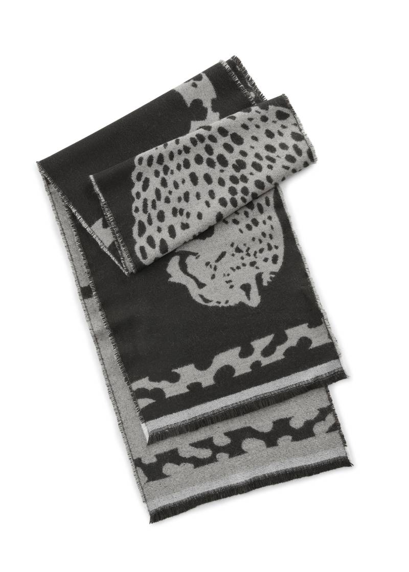 Jacquardschal aus weichem Acryl mit gewebtem Tiermotiv schwarz - Gr. - one size von Codello Lifestyle Accessories GmbH