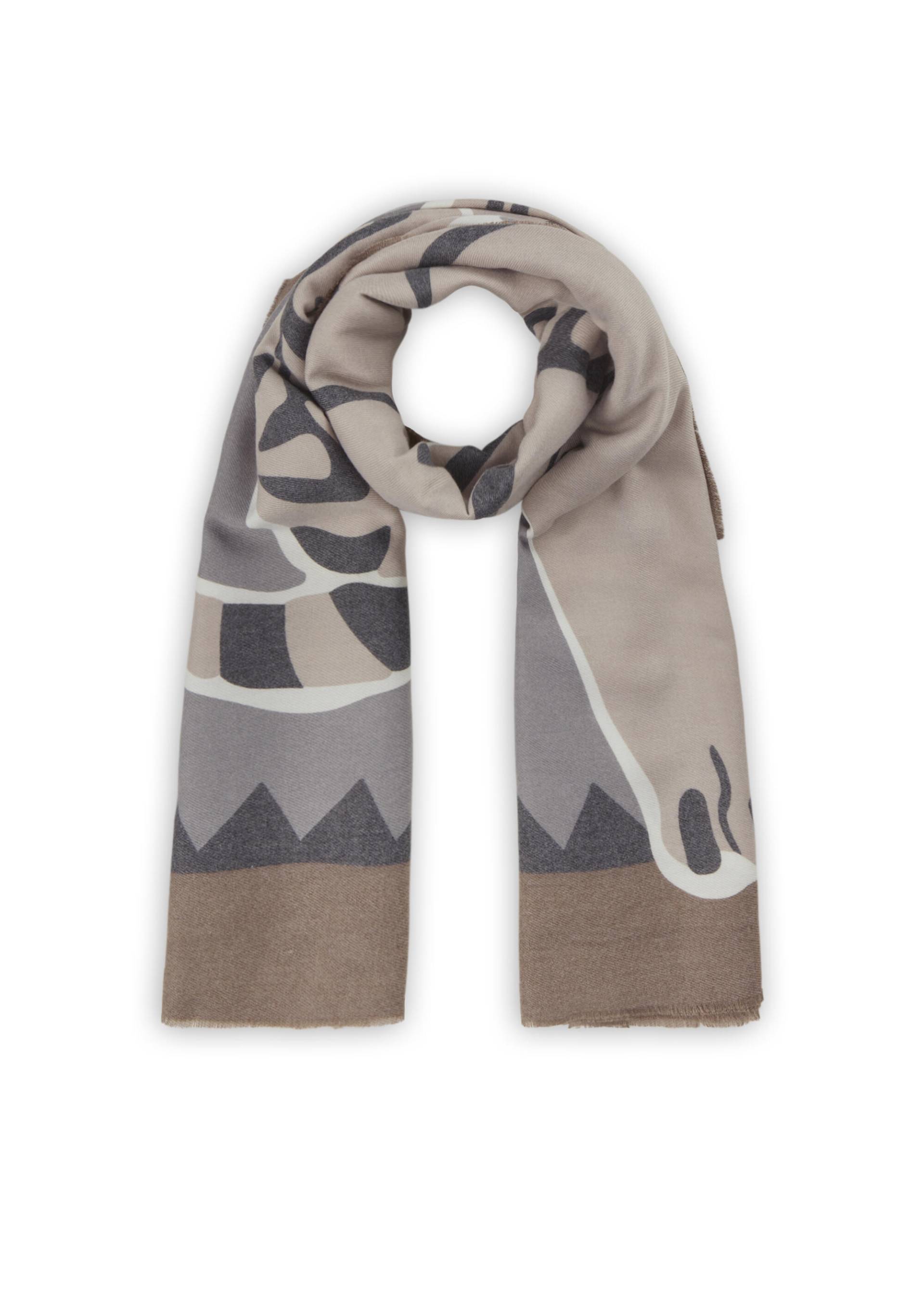 Kaschmirweicher Schal mit Tigerprint grau - Gr. - one size von Codello Lifestyle Accessories GmbH