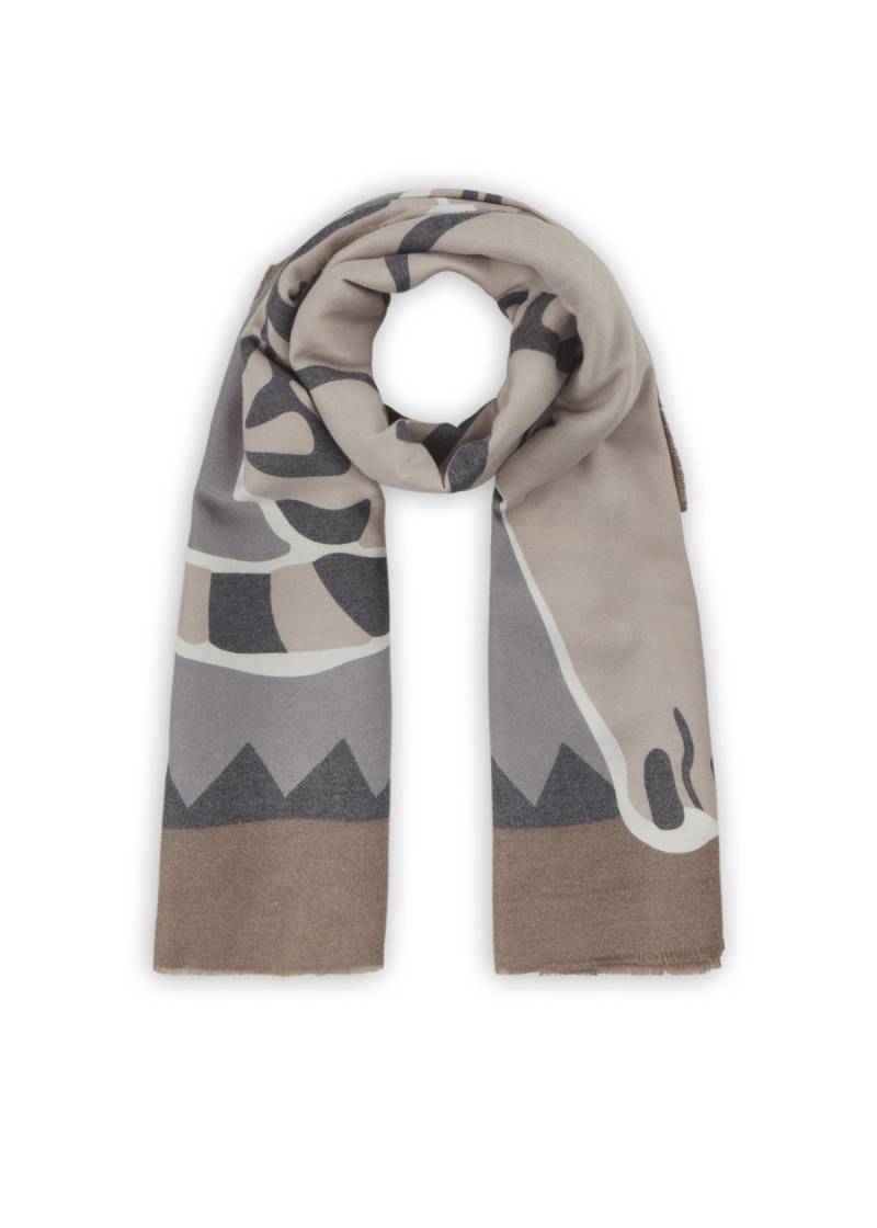 Kaschmirweicher Schal mit Tigerprint grau - Gr. - one size von Codello Lifestyle Accessories GmbH