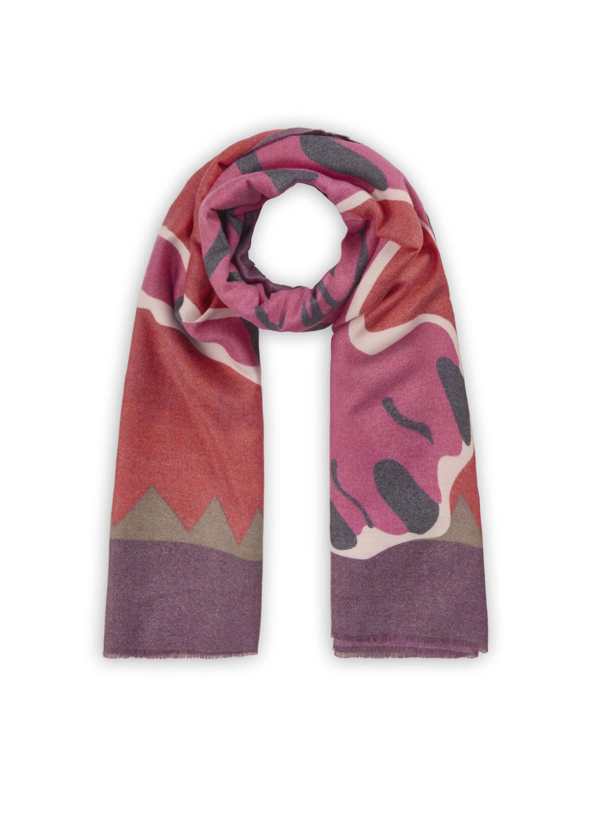 Kaschmirweicher Schal mit Tigerprint pink - Gr. - one size von Codello Lifestyle Accessories GmbH