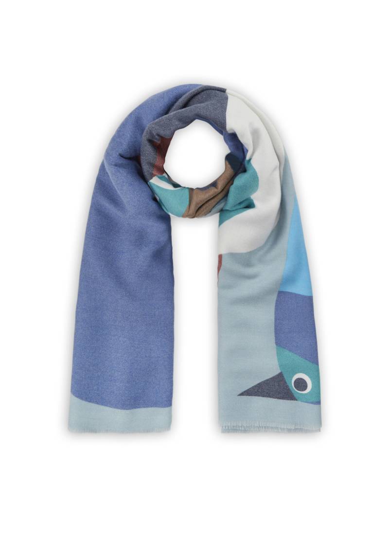 Kaschmirweicher Schal mit grapischem Tiermotiv blau - Gr. - one size von Codello Lifestyle Accessories GmbH