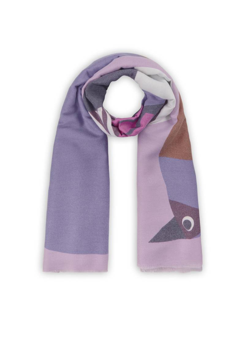 Kaschmirweicher Schal mit grapischem Tiermotiv lila - Gr. - one size von Codello Lifestyle Accessories GmbH