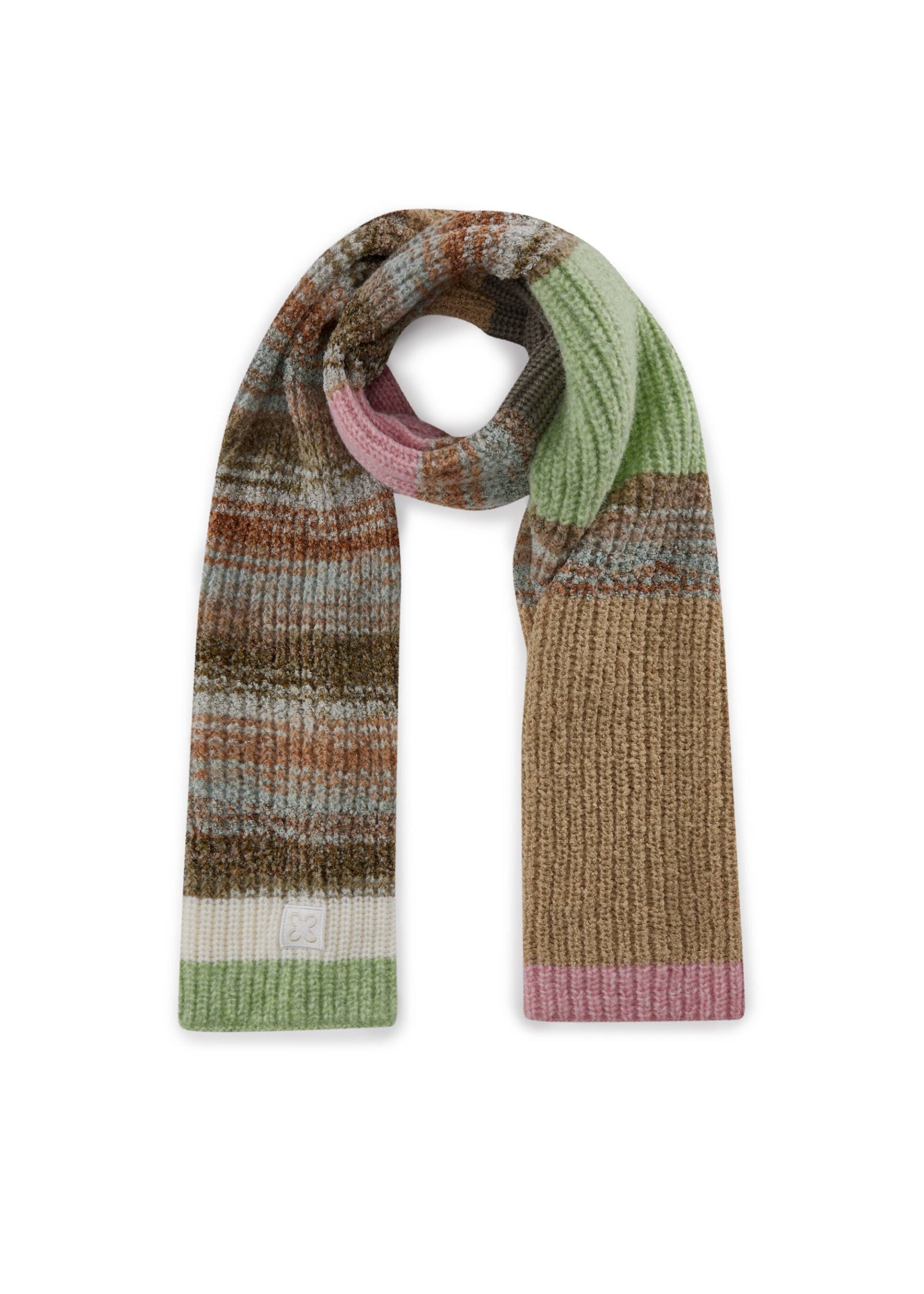 Kuschelweicher Schal aus Polyacryl-Mix mit Streifen grün - Gr. - one size von Codello Lifestyle Accessories GmbH