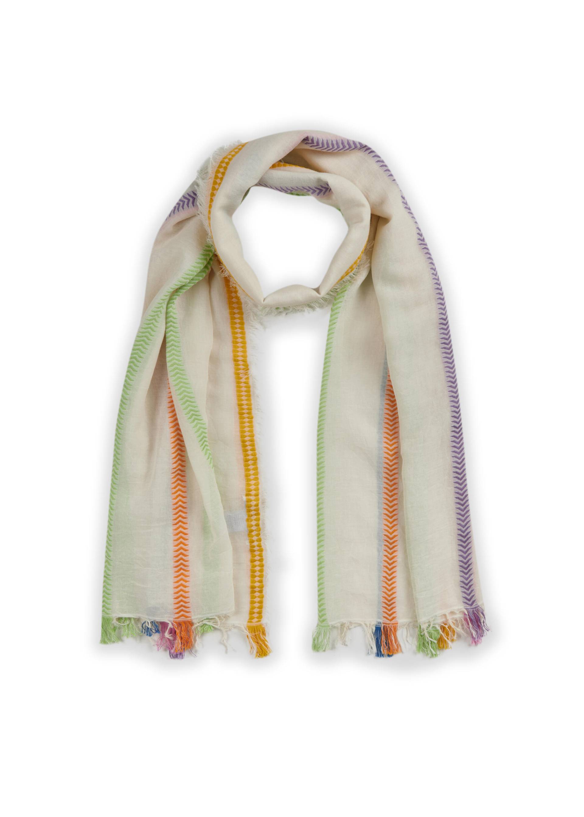 Leichter Schal aus Baumwolle mit Streifen beige - Gr. - one size von Codello Lifestyle Accessories GmbH