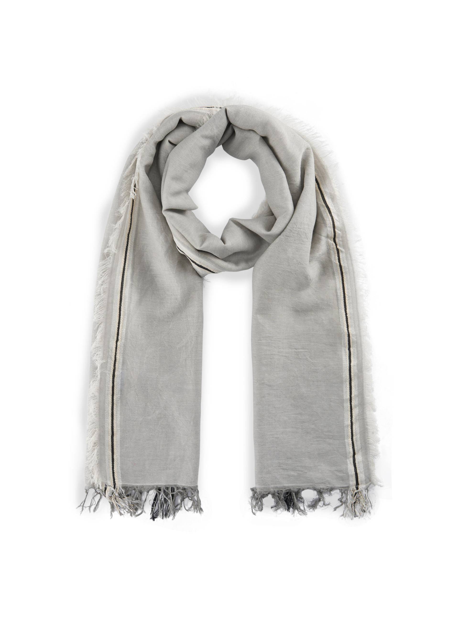 Leichter Schal aus Baumwollmischung mit Streifen und metallischem Garn grau - Gr. - one size von Codello Lifestyle Accessories GmbH