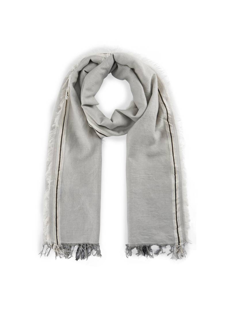 Leichter Schal aus Baumwollmischung mit Streifen und metallischem Garn grau - Gr. - one size von Codello Lifestyle Accessories GmbH