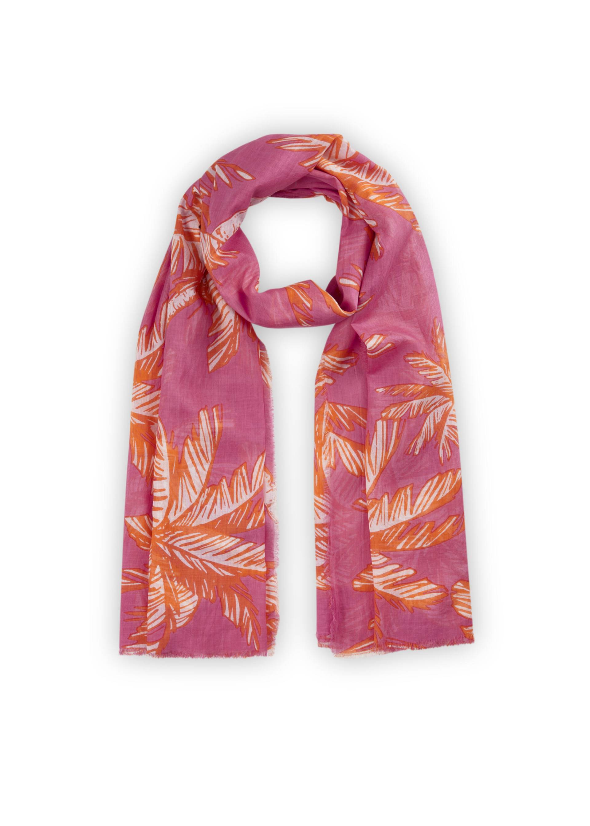 Leichter Schal aus feiner Bambus-Viskose mit Palmenmotiv pink - Gr. - one size von Codello Lifestyle Accessories GmbH