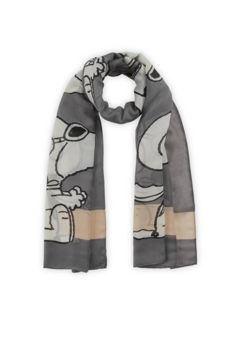 PEANUTS? Schal aus recyceltem Polyester mit fahrendem Snoopy grau - Gr. - one size von Codello Lifestyle Accessories GmbH