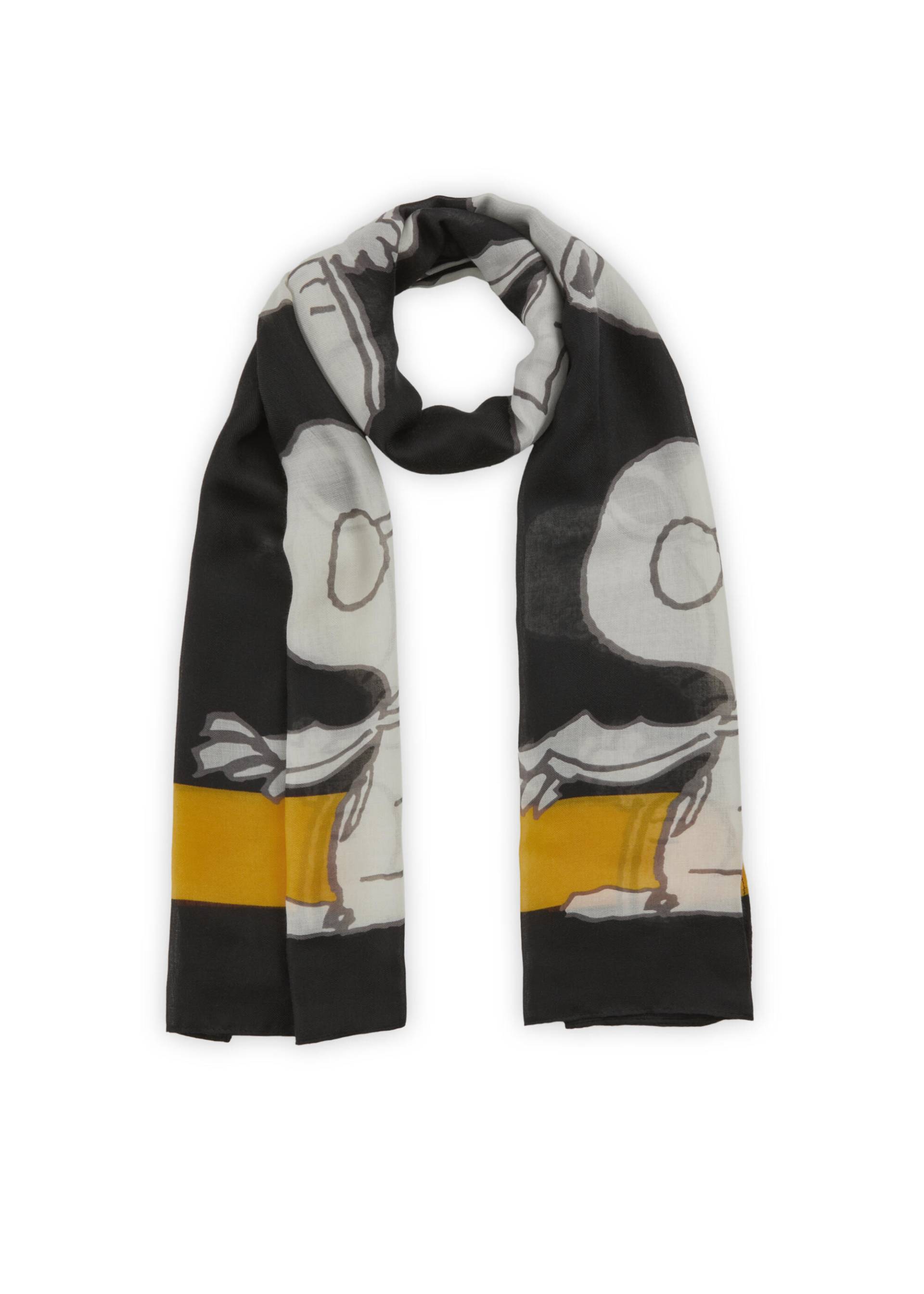 PEANUTS? Schal aus recyceltem Polyester mit fahrendem Snoopy schwarz - Gr. - one size von Codello Lifestyle Accessories GmbH