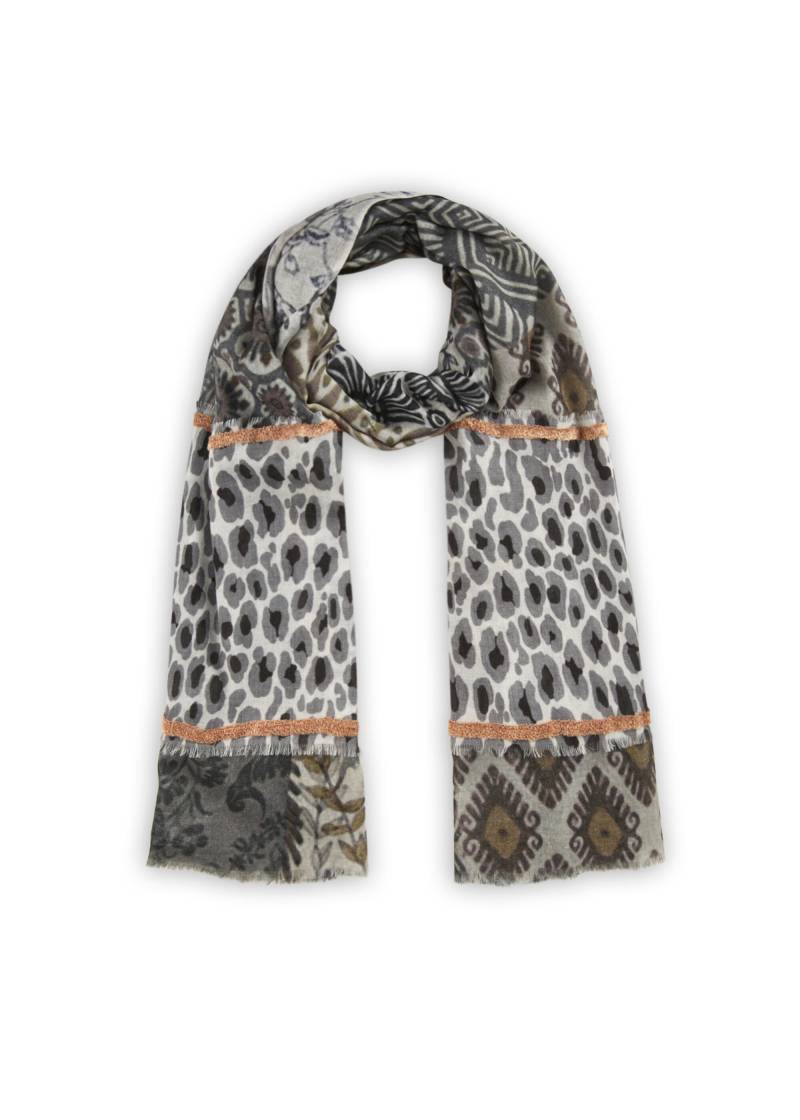 Premium Schal aus Modalmischung mit applizierten Bordüren grau - Gr. - one size von Codello Lifestyle Accessories GmbH