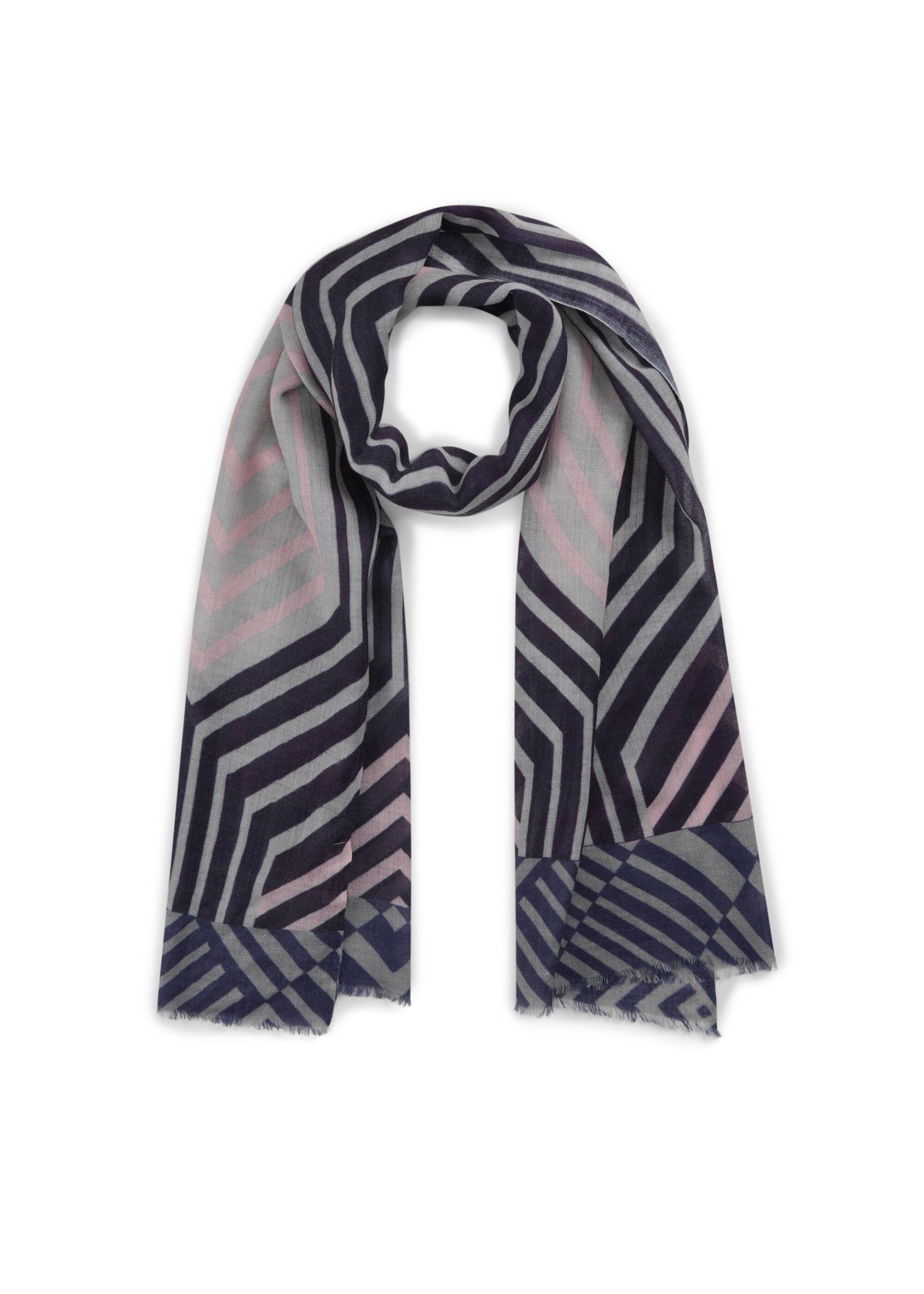 Premium Schal aus weicher Modal-Woll-Mischung mit graphischen Muster blau - Gr. - one size von Codello Lifestyle Accessories GmbH